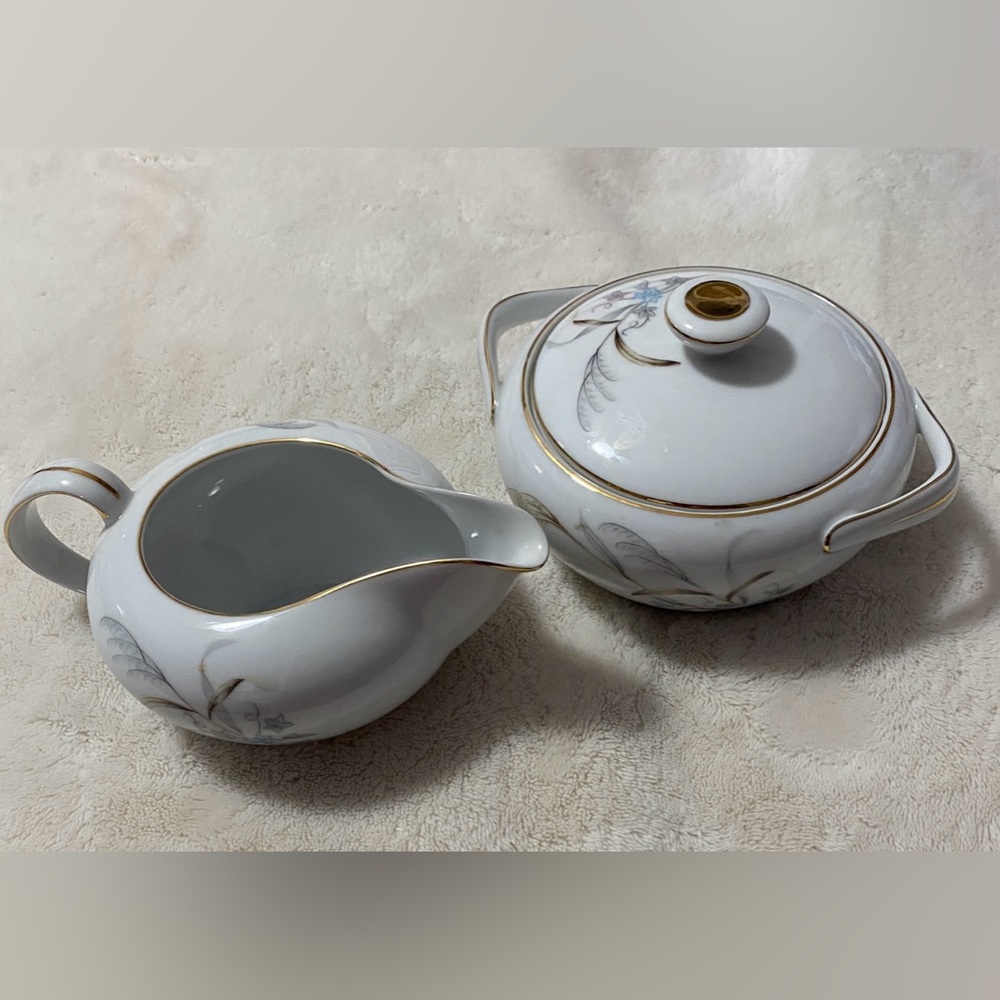 Cream and Sugar bowl by Narumi in the Laura Pattern